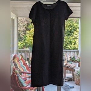 Classic linen black dress.